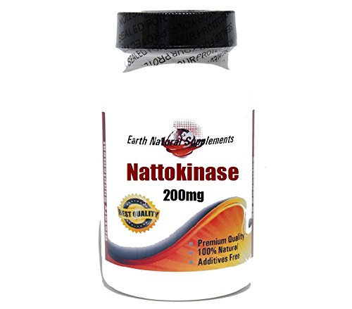 Nattokinase 200mg 4,000 Fibrinolytic Units * 200 Capsules 100 % Natural - by EarhNaturalSupplements