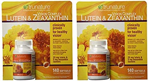 Trunature Vision Complex Lutein and Zeaxanthin Supplement 140 Count (2 Packs)