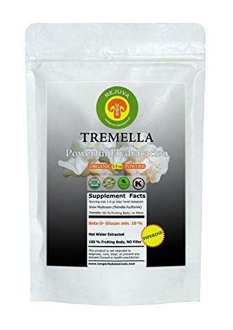 Organic Tremella (Tremella Fuciformis) Mushroom Extract Powder, Cayenne Beauty and Hydration 100 Grams: 100% USDA Organic Fruiting Body. Small Batch, Produced Fresh. Potent Feel The Difference!