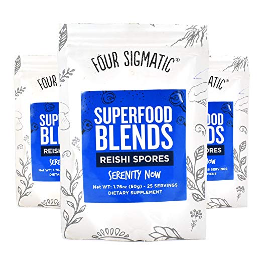 Four Sigmatic SuperFood Blends Reishi Spores Immunity/Adaptogenic, 25 Servings (3)