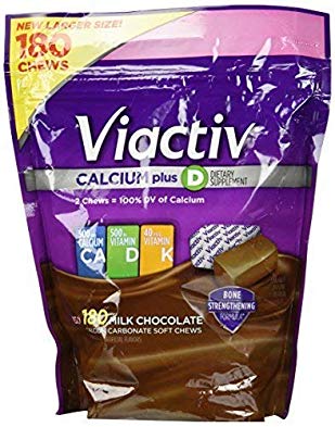 Viactiv Calcium Plus D Milk Chocolate Flavored Dietary Supplement - 2 Pack (180 Chews)