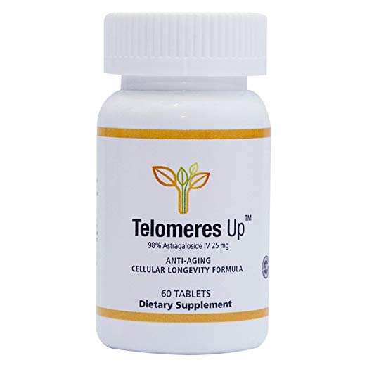 Telomeres Up with 98% Astragaloside IV-Tripled Absorption, USA Manufactured (GMP) Anti-Aging Supplement