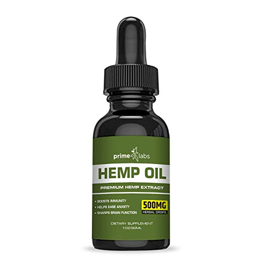 Hemp Oil Extract (500mg) :: Potent All-Natural Formula :: Pure Seed Extract :: Heart Healthy Omega 3 and 6 Acids :: Fresh Peppermint Flavor :: 30 Day Supply :: Prime Labs