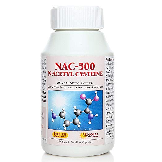 NAC-500 N-Acetyl Cysteine 180 Capsules