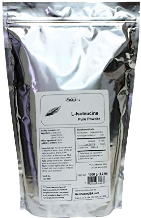 NuSci L-Isoleucine 1000g (2.2lb, 35.2 oz) Pure Powder