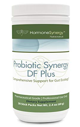 Probiotic Synergy DF Plus | 30 Billion CFU PLUS Saccharomyces boulardii and Arabinogalactan | 30 Stick Packs | Comprehensive Support for Gut Ecology* | Professional Formula | Free eBook