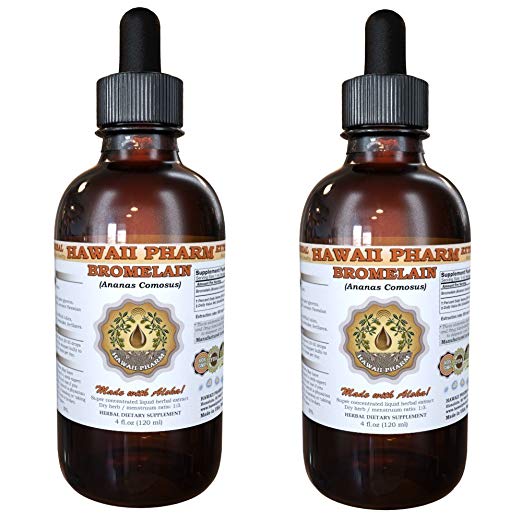 Bromelain Liquid Extract, Bromelain (Ananas Comosus) Powder Tincture Supplement 2x4 oz