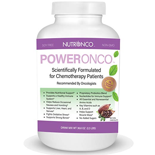 PowerOnco: A Scientifically Formulated Nutritional Supplement for Patients Undergoing Chemotherapy Providing Muscle Support • Organ Protection • Digestive Health • Boosts Immunity • Antioxidants