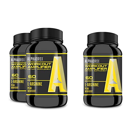 ALPHADROX Workout Amplifier - Increase Muscle Mass, Cut Recovery Time, EXPLOSIVE Workouts! Maximum Potency for Maximum Results! (3 Bottles)